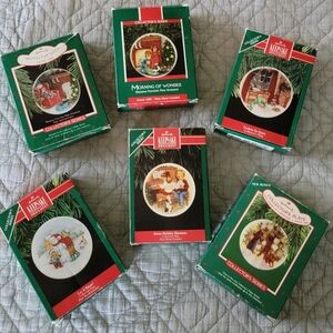 Lot Of 6 Vintage Hallmark Collectible Mini Holiday Plates